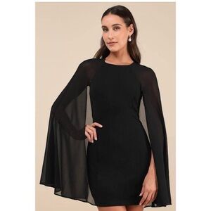 Lulus Cape Sleeve Dress - Size L